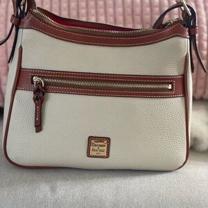 Dooney & Bourke Tan and Brown Shoulder Bag